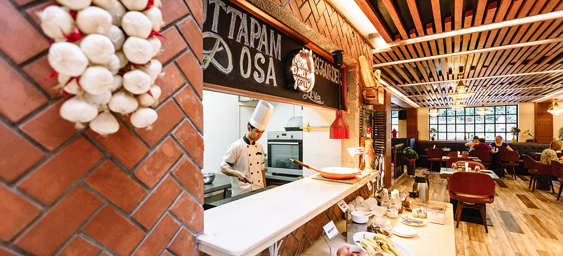 Restaurant bar inside view