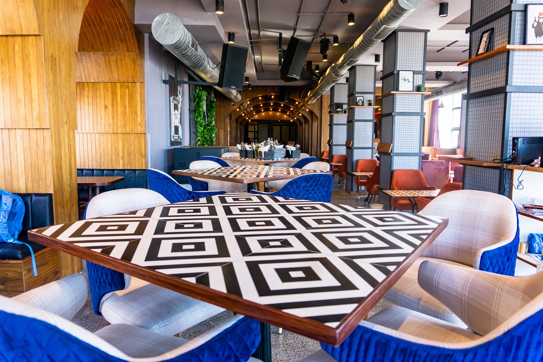 Restaurant bar inside view